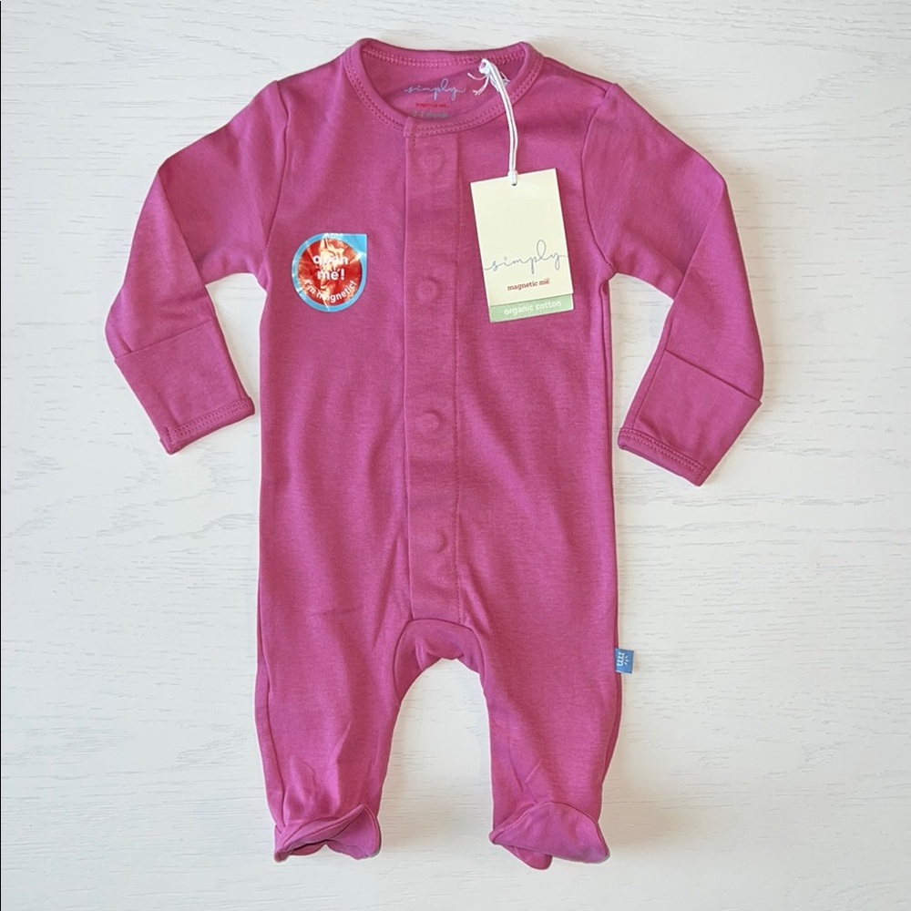 Magnetic Me Berry Wine Organic Cotton Footie 6-9 months